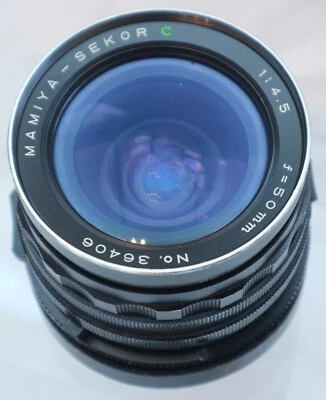 Vintage Professional MAMIYA SEKOR C 50mm f/4.5 Lens RB Bayonet Mount + Caps - Image 1 of 4