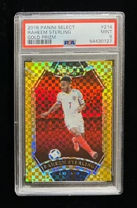 2016 Panini Select Raheem Sterling Gold Prizm Field Level #4/10 PSA 9 - Bild 1 von 2