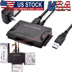 USB 3.0 zu IDE & SATA Konverter Externe Festplatte Adapter Kit 2,5"/3,5" Kabel - Bild 1 von 14