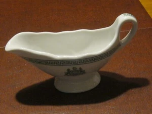 Jackson China Falls Creek Pa Gravy Boat w PA Coat of Arms & Green Trim, Vintage - Picture 1 of 3