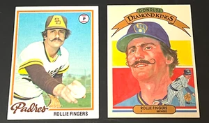 LOTE DE 2 CARTAS ROLLIE FINGERS 1978 TOPPS Y 1982 DONRUSS PADRES BREWERS A'S HOF Leer - Imagen 1 de 1