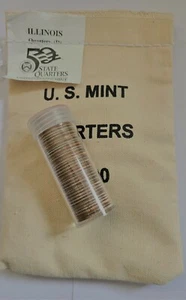 2003 D Illinois State Quarter 40 Coin Roll from US Mint Bag "BU" - Picture 1 of 1