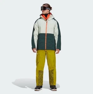 adidas Terrex 3L Mens Snow Ski Snowboard Pants, Pulse Olive HC7717 RRP £300 - Picture 1 of 8