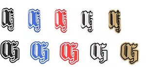 OG Lowrider Cruiser Bike Bicycle Badge/Name Plate BLACK RED BLUE GOLD WHITE - Picture 1 of 13