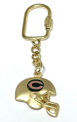 Chicago Bears Keychain NFL Football Gold - Image 1 of 4