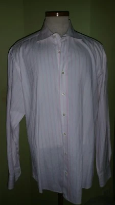 Etro Dress Shirt Sz 43 Pink and White Striped Excellent Condition! - Image 1 of 4