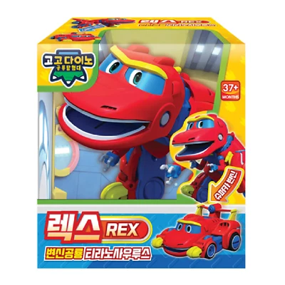 Gogo Dino Transformer Robot Mini Rex / Figure Car Toy Gift - Image 1 of 3