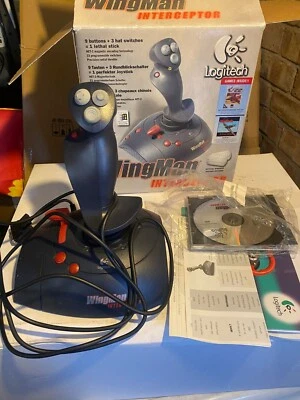 Logitech Wingman Interceptor Computer Gaming Joystick Controller - Image 1 of 4