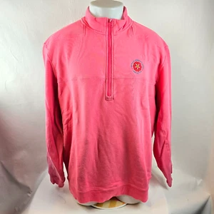 Vineyard Vines Sweater Men XL Pink 1/4 Zip Pullover Lancaster US Women Open Golf - Picture 1 of 9