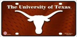 TEXAS Longhorns License Plate, Austin University College Team, Aluminum NEW - Picture 1 of 3