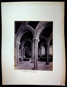 Catedral de Durham Capilla de Galilea y Porche Norte Albúmina Fotos 1900 Inglaterra - Imagen 1 de 2