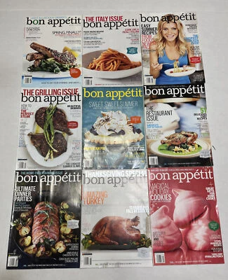 9 Issues 2011 Bon Appetit Magazine- Apr, May, Jun, Jul, Aug, Sept, Oct, Nov, Dec - Image 1 of 4