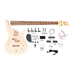 Solid Okoume body Electric Bass Guitar DIY Kit w/Bonus Picks |B325DIY| - Picture 1 of 7