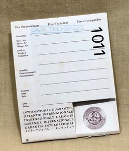 OMEGA Vintage BLANCO Certificado de Garantía Folleto Constellation Seamaster años 70/ - Imagen 1 de 12