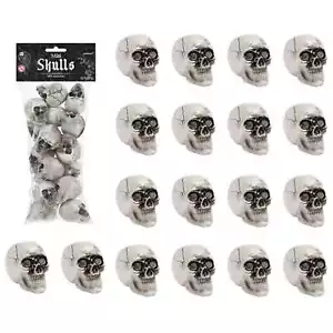 Pack of 18 Mini Skulls Halloween Pirate Party Favours Props Decorations - Picture 1 of 1