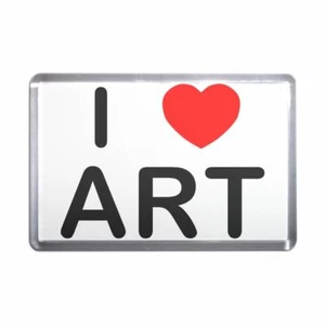 Art I Love Heart Plastic Fridge Magnet (S, M, L, XL) - Picture 1 of 10