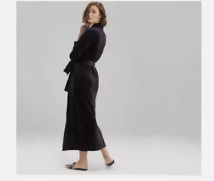 Natori Natalie Black Velvet Robe Size XL New with Tags $125 MSRP - Picture 1 of 7