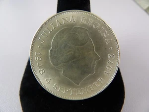 1973 Netherlands 10 Gulden Silver Coin - 25th Anniversary Of Reign (1) - Picture 1 of 4