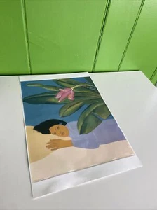 vintage Artist Pegge Hopper wahine woman Art Print Hawaii 12x18 - Picture 1 of 5