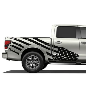 US flag Vinyl for Nissan Titan S SV PRO-4X Platinum decal graphics wrap Sticker - Picture 1 of 7