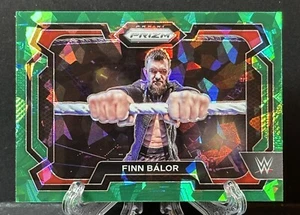 2024 Finn Balor Panini Prizm WWE Green Cracked Ice Parallel - Picture 1 of 2