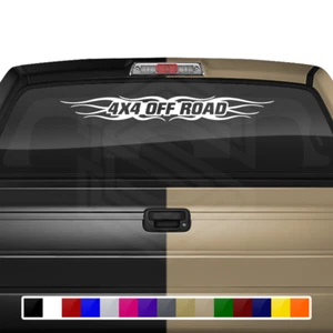 #121 4X4 OFF ROAD Decal Sticker Windshield Window Vinyl Banner Flame Truck SUV - Picture 1 of 7