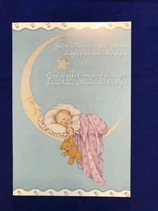 Renaissance Baby Greeting Card "Sweet lullabies in a starry skies," -NEW (A43) - Picture 1 of 4