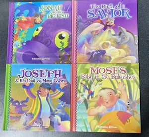 Set of 4 Christian books by Dalmatian Press Savior is born, Joseph, Jonah, Moses - Picture 1 of 2
