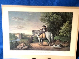 Currier and Ives Color Going to the Mill 16x11 - Imagen 1 de 6