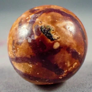 BB Marbles: NON-GLASS HANDMADE, Crockery. 15/16". Mint (9.7). (BB818) - Picture 1 of 6