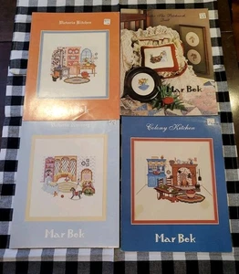Vintage Mar Bek Counted Cross Stitch Pattern Booklets Lot Of 4 - Picture 1 of 11