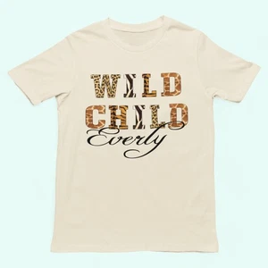 Wild Child Personalized shirt Wild Child Shirt - Funny Toddler Tee - Trendy Todd - Picture 1 of 9