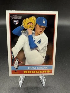 2025 Topps Heritage Chrome #224 Roki Sasaki RC Los Angeles Dodgers - Picture 1 of 2