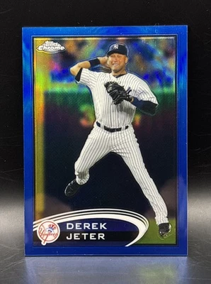 2012 Topps Chrome Derek Jeter Blue Refractor #/199 New York Yankees - Image 1 of 2