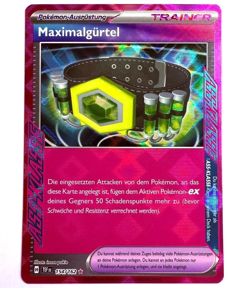 TEF DE - 154/162 ACE Maximalgürtel Gewalten der Zeit Pokémon Karte Deutsch NM - Bild 1 von 1