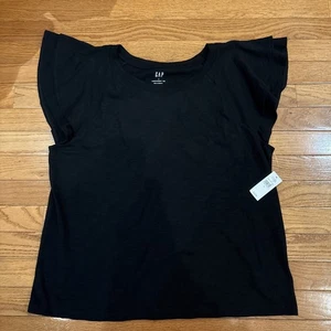 Camiseta negra manga aleteada suave Gap Forever nueva con etiquetas. Talla grande nueva con etiquetas - Imagen 1 de 8
