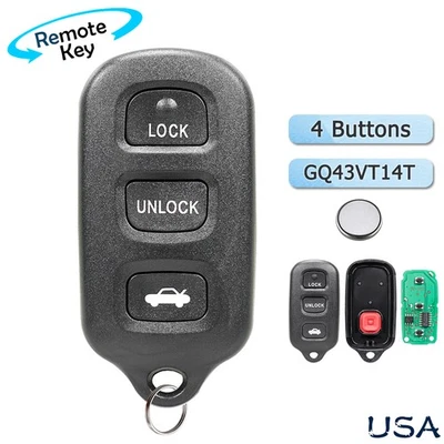 Mando a distancia para coche Toyota Corolla 2003 2004 2005 2006 2007 2008 Foto 1 de 4