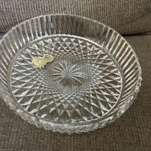 WATERFORD COLLEEN Open Butter Dish / RARE HAND CUT Irish Crystal 5” Wine Coaster - Picture 1 of 7