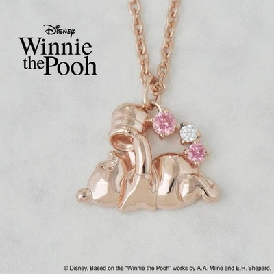 Collana con ciondolo donna Disney Winnie the Pooh oro rosa argento zirconi... - Immagine 1 di 4