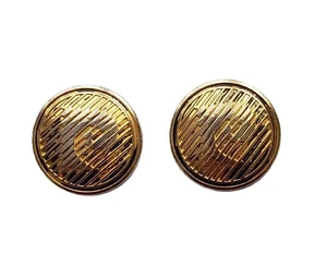 2 Rare 1970s Vintage Pierre Cardin Semidome Blazer Buttons Gold Gray P Monogram - Picture 1 of 1