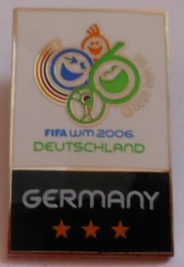 Fußball WM 2006 Deutschland Offizieller Pin Anstecker Team Germany 3 Stars FP65 - Bild 1 von 2