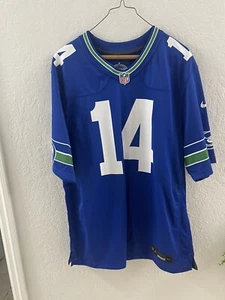 Nike Seattle Seahawks Nike Game Jersey Throwback Metcalf Large - Picture 1 of 3