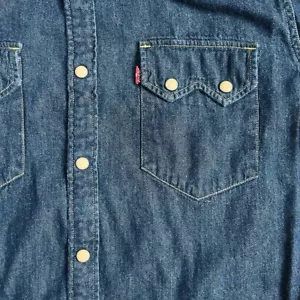 Levi’s Sawtooth Slim Fit Pearl Snap Western Denim Shirt. XS. Classic - Picture 1 of 6