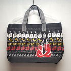 20x14 Tote Bag Knock Out Beautiful Boxing Gym Beach Black Canvas Painted