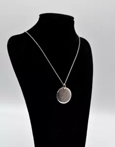 Tiffany & Co Sterlingsilber 0,925 Schrift Anhänger Halskette *gebraucht* KOSTENLOSER VERSAND - Bild 1 von 5