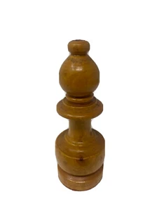 Vintage Wooden Chess Piece Mid Century Modern (Giant) Replace Bishop White - Picture 1 of 6