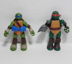 2013/14 Playmates Teenage Mutant Ninja Turtles TMNT Figure Leonardo Raphael - Picture 1 of 6