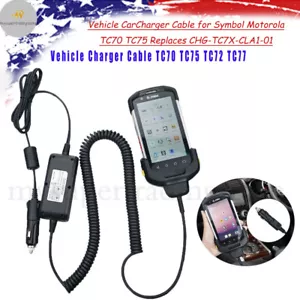 Cavo caricabatterie auto veicolo per simbolo Motorola TC70 TC75 sostituisce CHG-TC7X-CLA1-01 - Foto 1 di 9