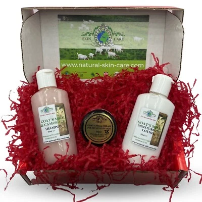 ELEGANCE NATURAL SKIN CARE Ziegenmilch Hautpflege rot Geschenk trockene empfindliche Haut Ekzeme Psoriasis Rosacea Geschenk