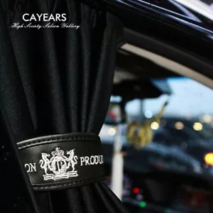 JDM JP Cortinas de Coche Cuero Blanco Correas de Puntada Ventana Sombra VIP 50M - Imagen 1 de 12